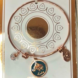 Footnotes Stainless Steel Expandable “LUCKY” Charm Bracelet